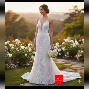 MAGGIE SOTTERO IVORY OVER CHAMPAGNE NWOT WEDDING GOWN SIZE 16 & 12 AVAILABLE